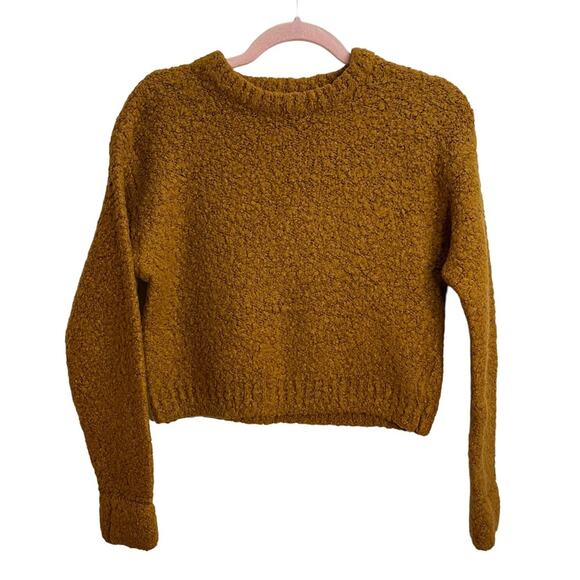 MTWTFSS Weekday Mustard Yellow Wool Mohair Blend Sweater - Picture 1 of 4